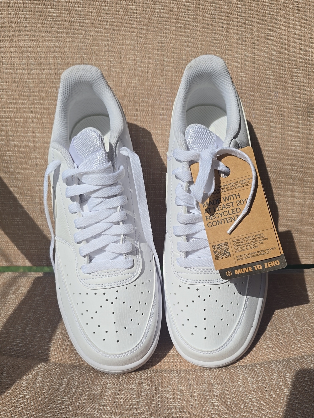 Nike Court Vision Low Next~ Size 9 Mens Or Womens 10~Color Triple White NWT